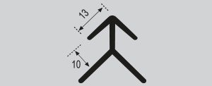 Esquema Perfil Flecha Aluminio
