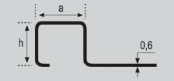 Esquema Perfil y Listelo Cuadrado Basic