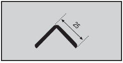 Esquema Escuadra Autoadhesiva PVC