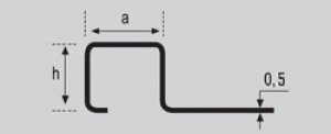 Esquema Perfil y Listelo Cuadrado Probasic